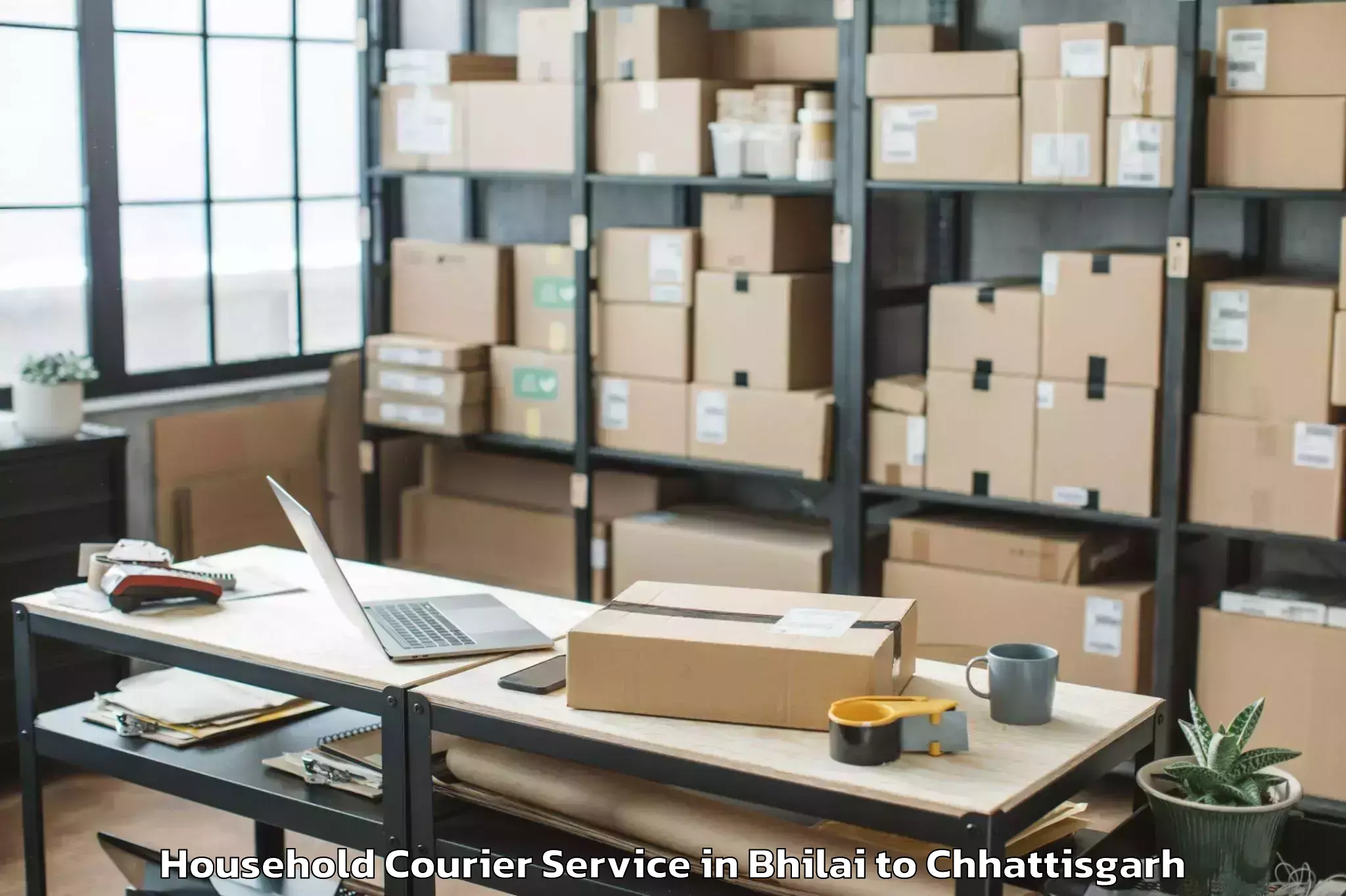 Reliable Bhilai to Mungeli Household Courier